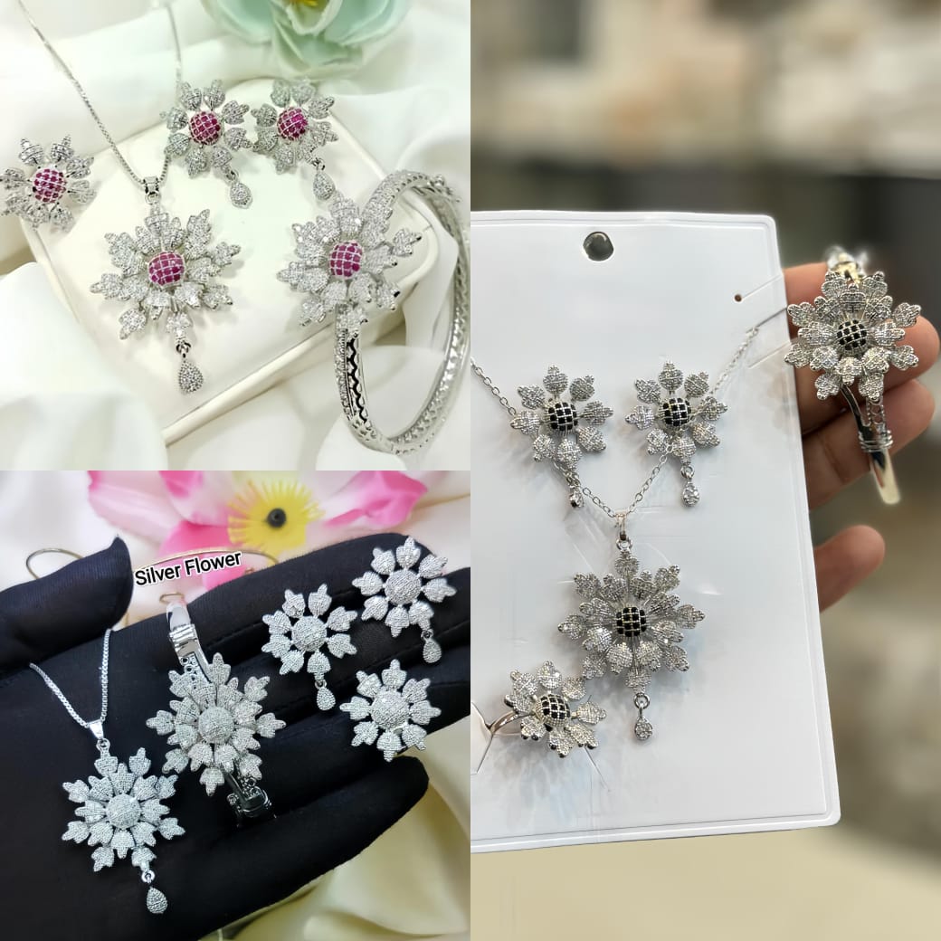 Fansy Combo Floral Jewellery Set