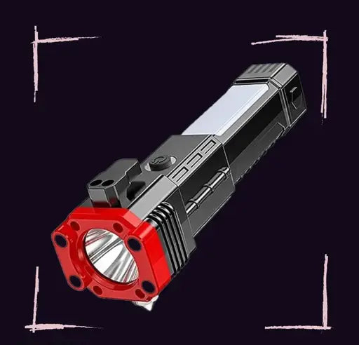 High-power Led Torch Light Rechargeable Flashlight And Multi Functional Tactical Hammer & Power Bank To Charge The Phone With Box