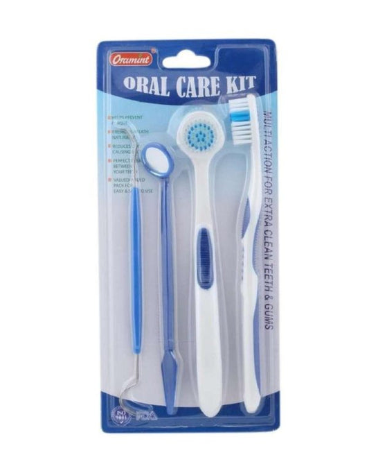 Oral Care Brush Kit 4 In 1 | Best Quality Oral Care Kit 04 Pcs – Oral Hygiene Oral Care ( Random Color )